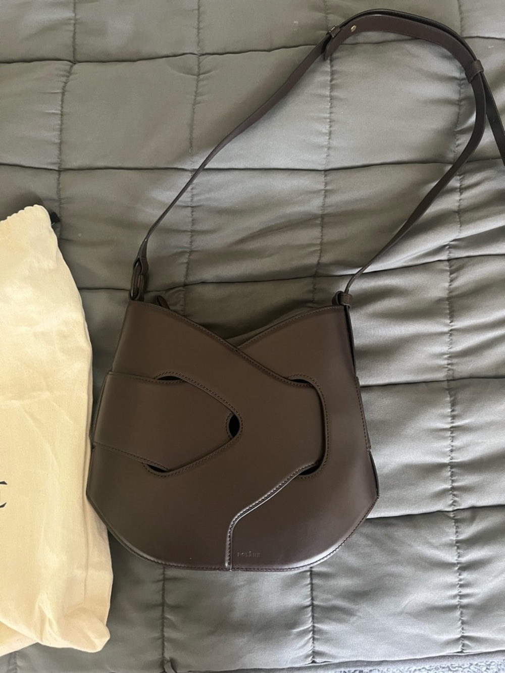 Polene Nodde Hobo in smooth ebony